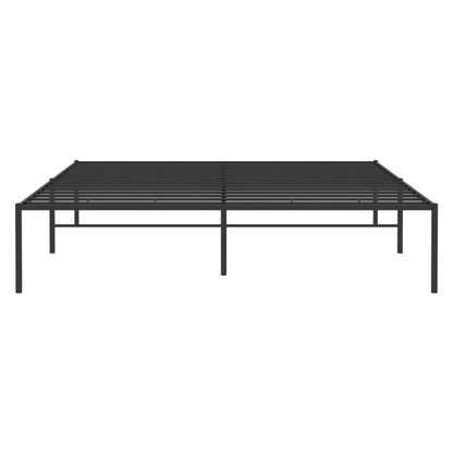vidaXL Metal Bed Frame Black 53.1"x74.8"-4