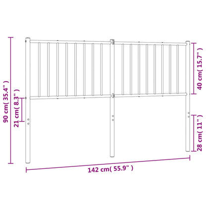 vidaXL Metal Headboard Decorative Steel Construction Headboard for Bedroom-4