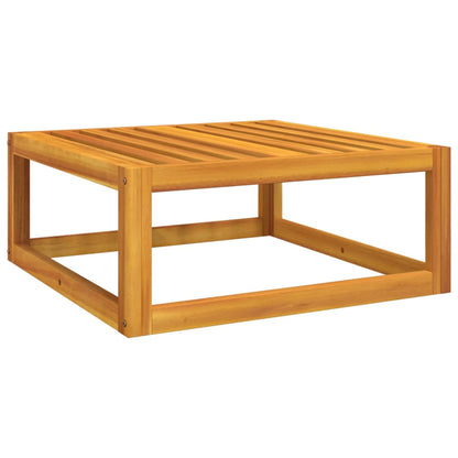 vidaXL Patio Footrest with Green Cushion Solid Wood Acacia-1