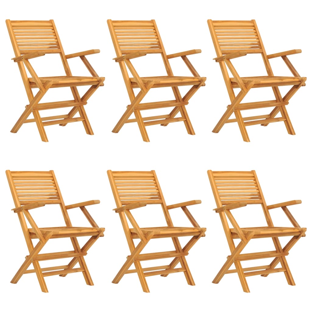 vidaXL 7 Piece Patio Dining Set Solid Wood Teak-1