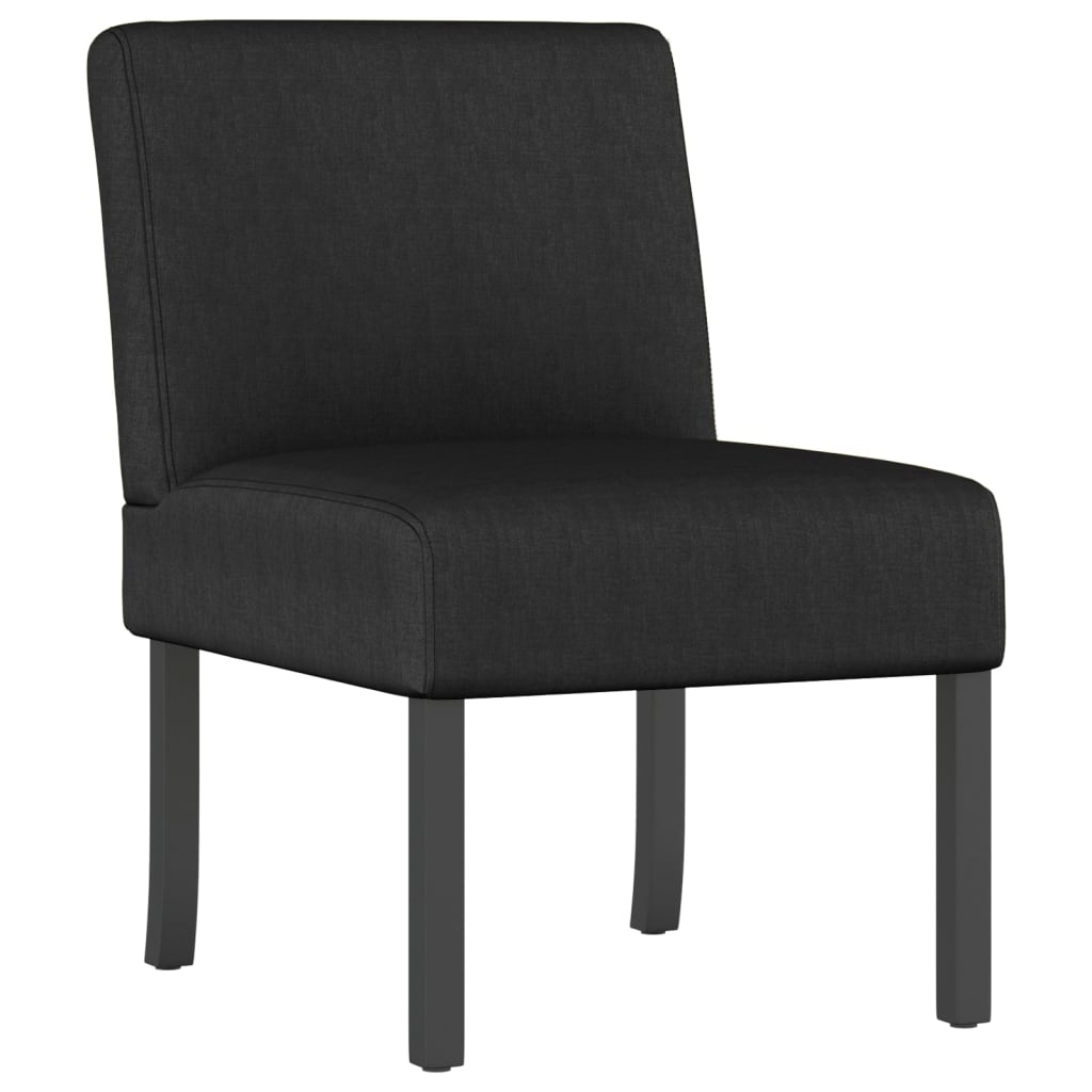 vidaXL Chair Accent Sofa Slipper Chair with Wood Legs for Living Room Fabric-2