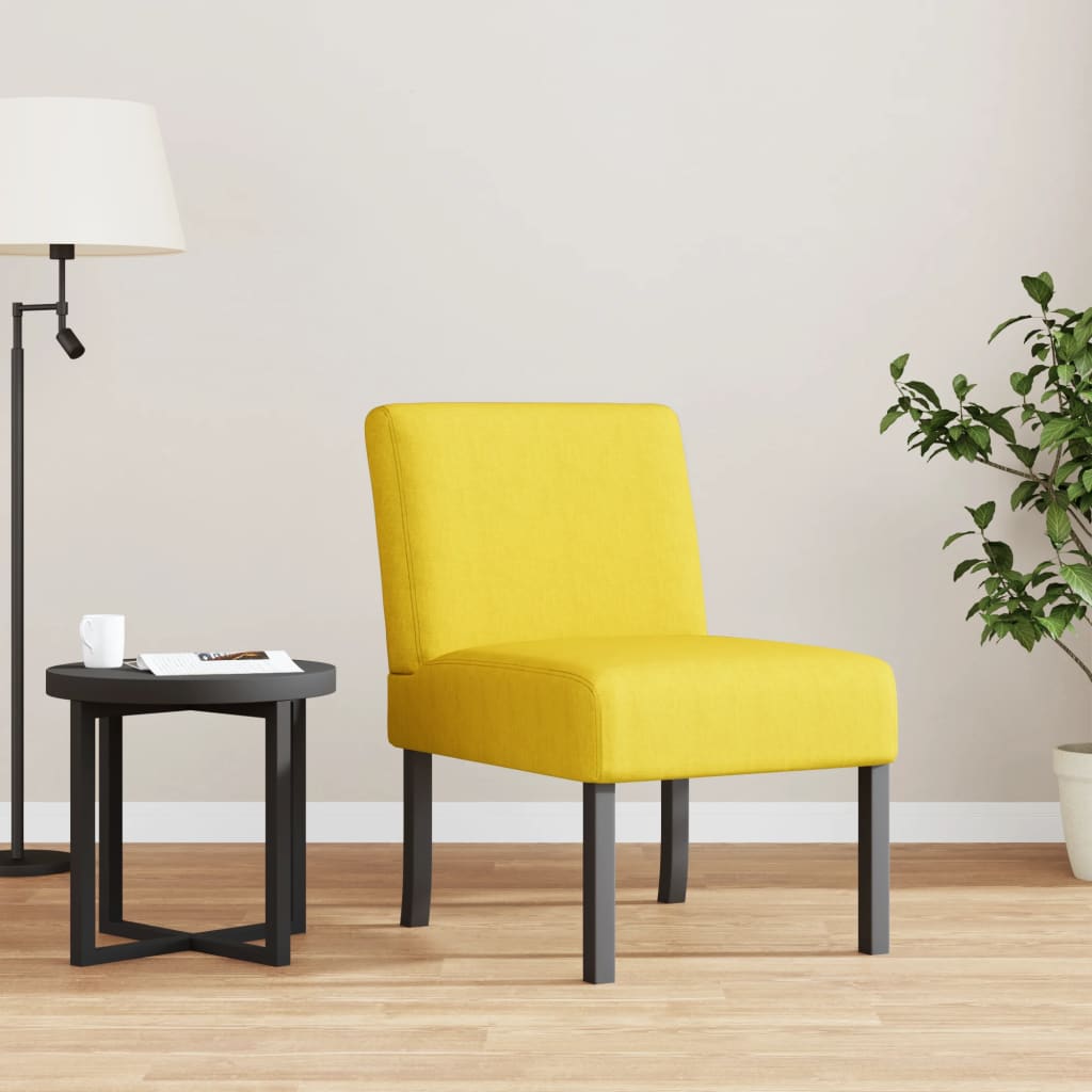 vidaXL Chair Accent Sofa Slipper Chair with Wood Legs for Living Room Fabric-9