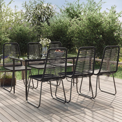 vidaXL Patio Dining Set Outdoor Dining Set Garden Table and Chair Set Black-11