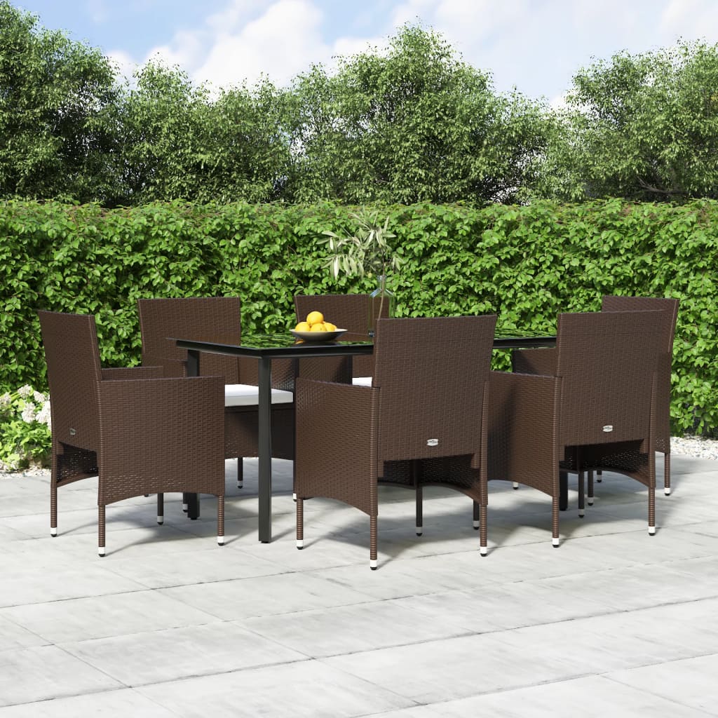 vidaXL Patio Dining Set Outdoor Dining Set Table and Chair Set for Garden-15