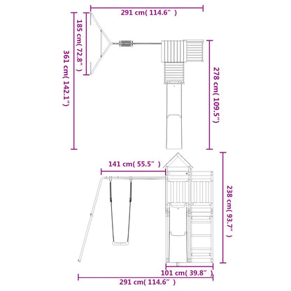 vidaXL Outdoor Playset Solid Wood Pine-2