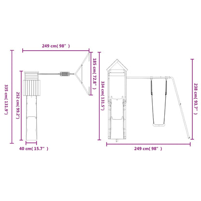 vidaXL Outdoor Playset Solid Wood Pine-2