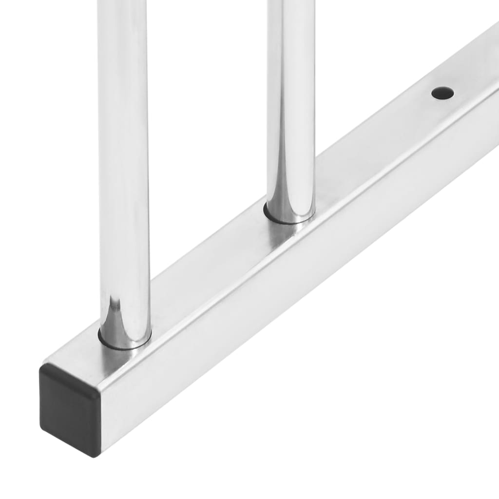 vidaXL Bike Rack Storage Bicycle Parking Stand for Bikes Galvanized Steel-2