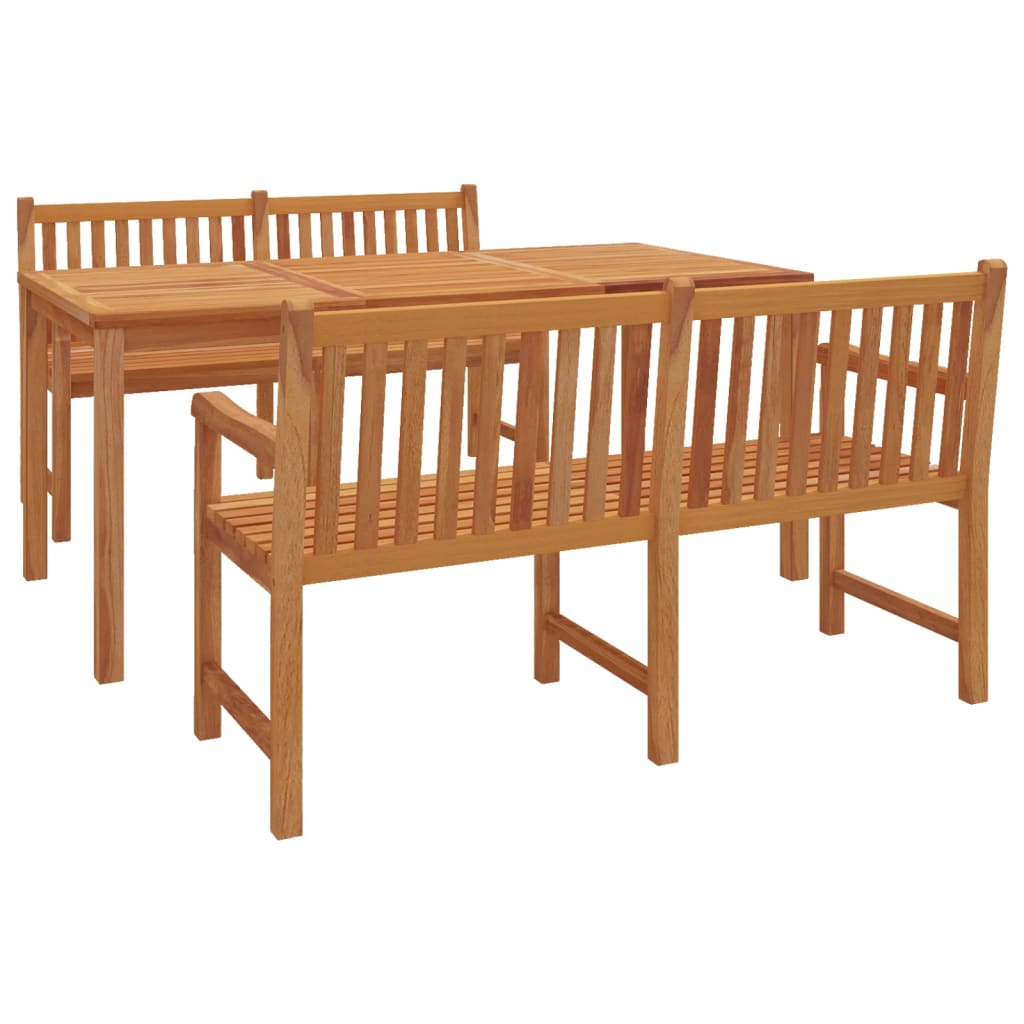 vidaXL 3 Piece Patio Dining Set Solid Wood Teak-2