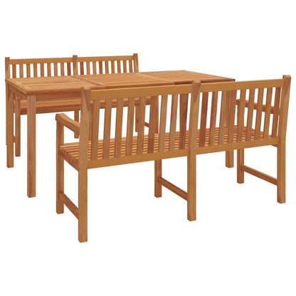 vidaXL 3 Piece Patio Dining Set Solid Wood Teak-2