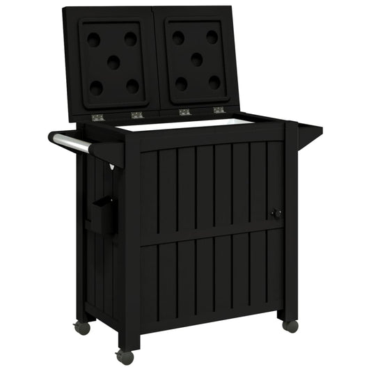 vidaXL 3-in-1 Serving Cart Black Polypropylene-0
