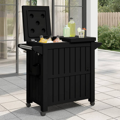 vidaXL 3-in-1 Serving Cart Black Polypropylene-2