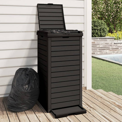 vidaXL Trash Can Garbage Can Trash Bin for Backyard Outdoor Polypropylene