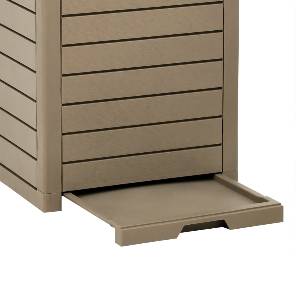 vidaXL Trash Can Garbage Can Trash Bin for Backyard Outdoor Polypropylene