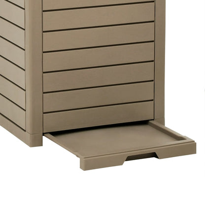 vidaXL Trash Can Garbage Can Trash Bin for Backyard Outdoor Polypropylene