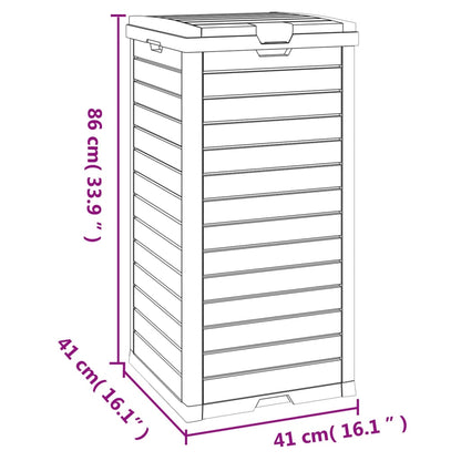 vidaXL Trash Can Garbage Can Trash Bin for Backyard Outdoor Polypropylene