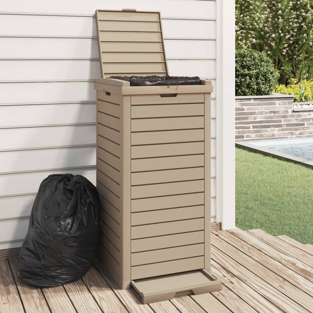 vidaXL Trash Can Garbage Can Trash Bin for Backyard Outdoor Polypropylene