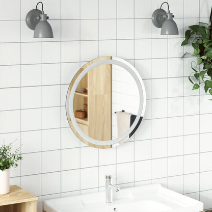 vidaXL LED Bathroom Mirror Wall Mounted Vanity Mirror for Home Bathroom Round-5