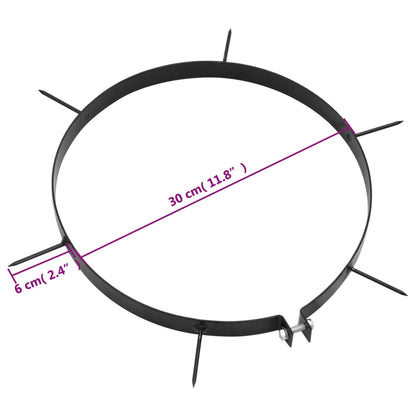 vidaXL Lawn Aerator Clamps 5 pcs with Spikes Ø 11.8" Iron-3