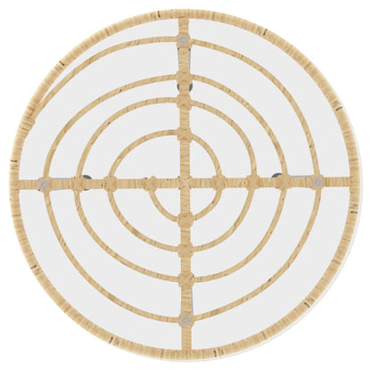 vidaXL Bistro Set Outdoor Patio Balcony Table and Chairs Rattan Look 3 Piece-0