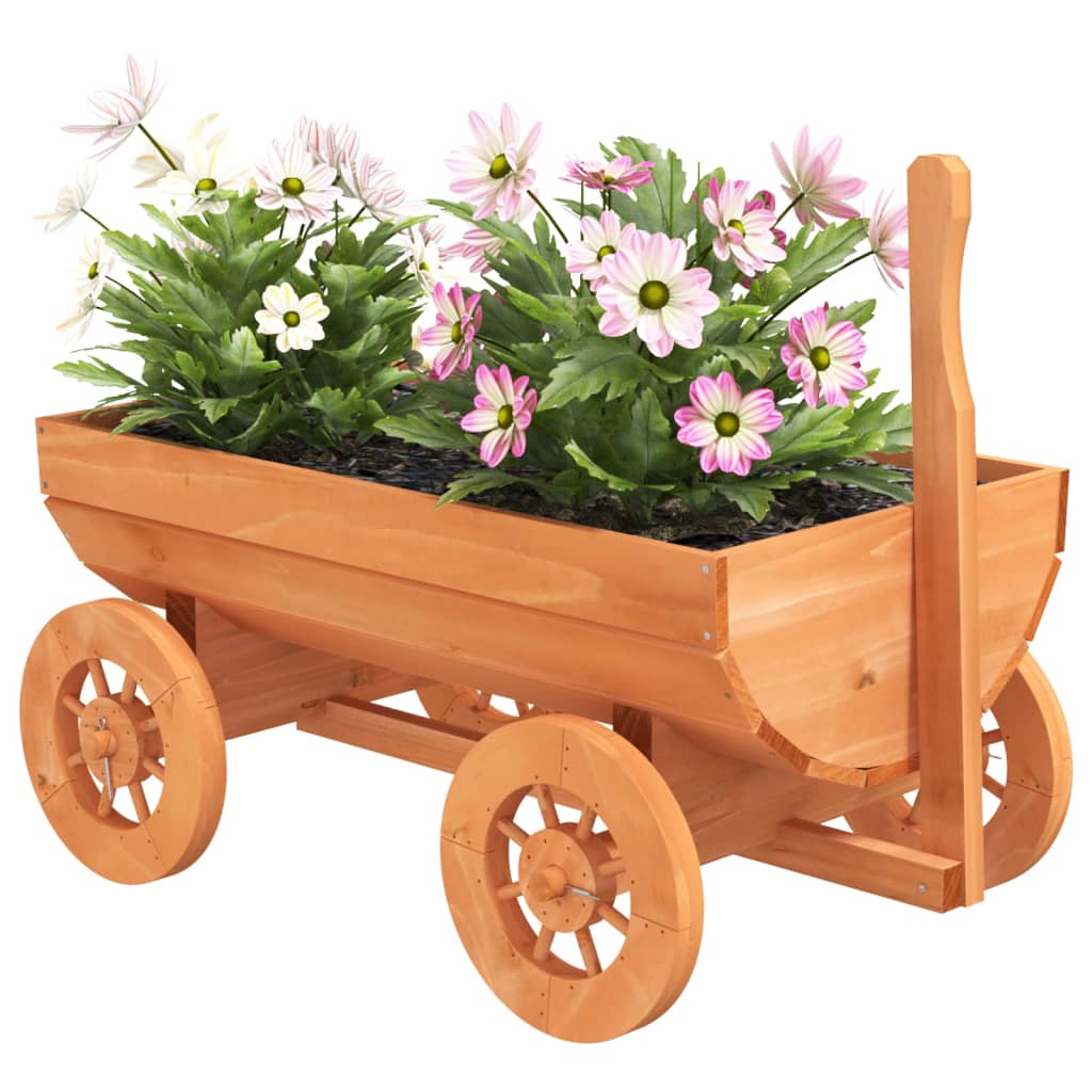 vidaXL Decorative Wagon 27.6"x16.9"x21.3" Solid Wood Fir-1