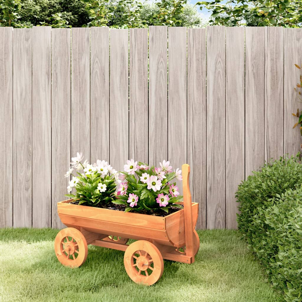 vidaXL Decorative Wagon 27.6"x16.9"x21.3" Solid Wood Fir-0
