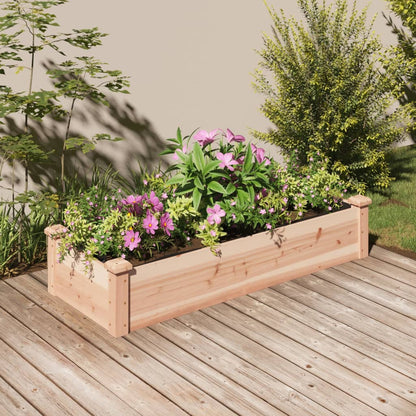 vidaXL Garden Raised Bed with Liner Strawberry Planter Herb Bed Solid Wood Fir-20