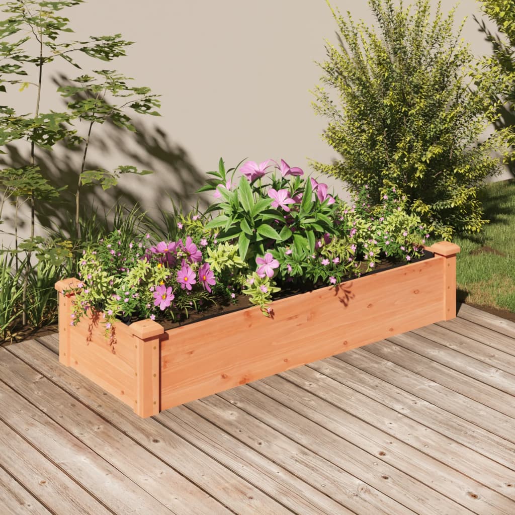 vidaXL Garden Raised Bed with Liner Strawberry Planter Herb Bed Solid Wood Fir-9