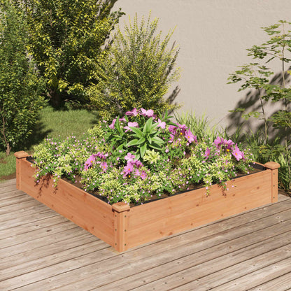 vidaXL Garden Raised Bed with Liner Strawberry Planter Herb Bed Solid Wood Fir-6