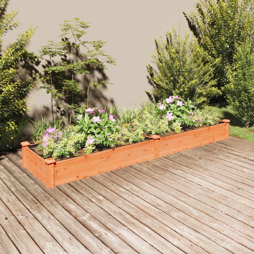 vidaXL Garden Raised Bed with Liner Strawberry Planter Herb Bed Solid Wood Fir-1
