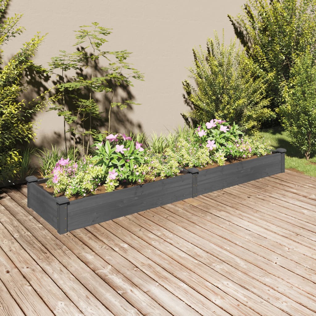vidaXL Garden Raised Bed with Liner Strawberry Planter Herb Bed Solid Wood Fir-13