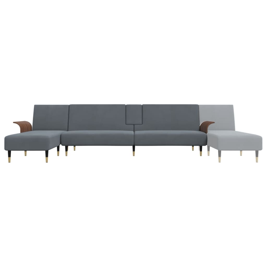 vidaXL Sofa Bed Sleeper Sofa Settee Pull Out Couch for Living Room Velvet-2