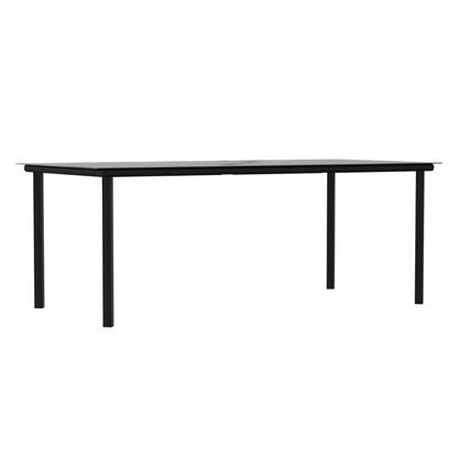 vidaXL Patio Dining Set Table and Chair with Cushions Poly Rattan and Steel-3