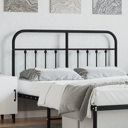 vidaXL Metal Headboard Black 39.4"-0
