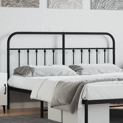 vidaXL Metal Headboard Black 39.4"-8