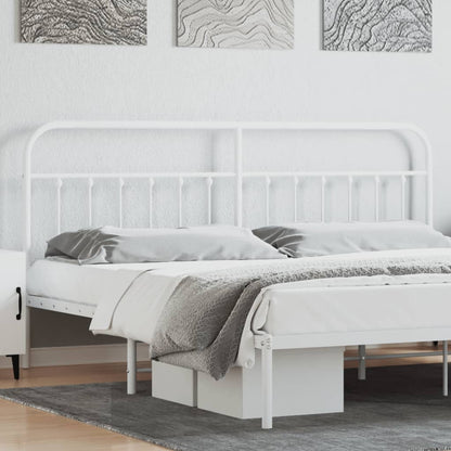 vidaXL Metal Headboard Black 39.4"-12