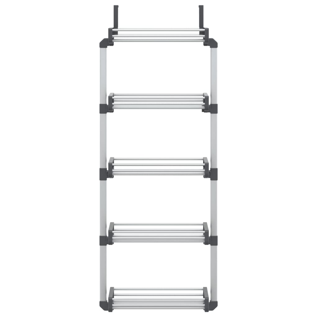 vidaXL Door Organizer with 5 Shelves 20.5"x7.9"x53.1" Aluminum-1