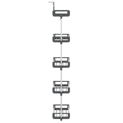 vidaXL Door Organizer with 5 Shelves 20.5"x7.9"x53.1" Aluminum-2