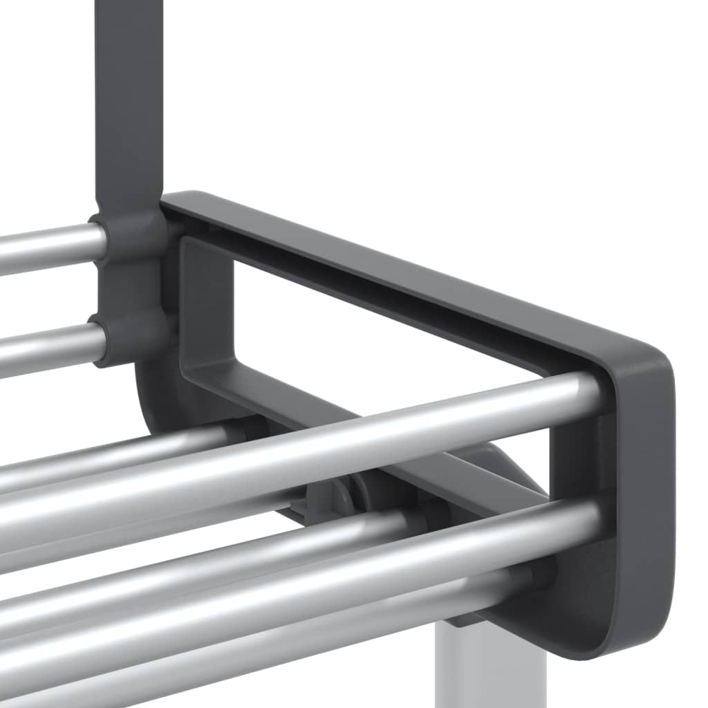 vidaXL Door Organizer with 5 Shelves 20.5"x7.9"x53.1" Aluminum-3