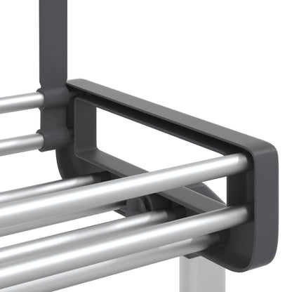 vidaXL Door Organizer with 5 Shelves 20.5"x7.9"x53.1" Aluminum-3