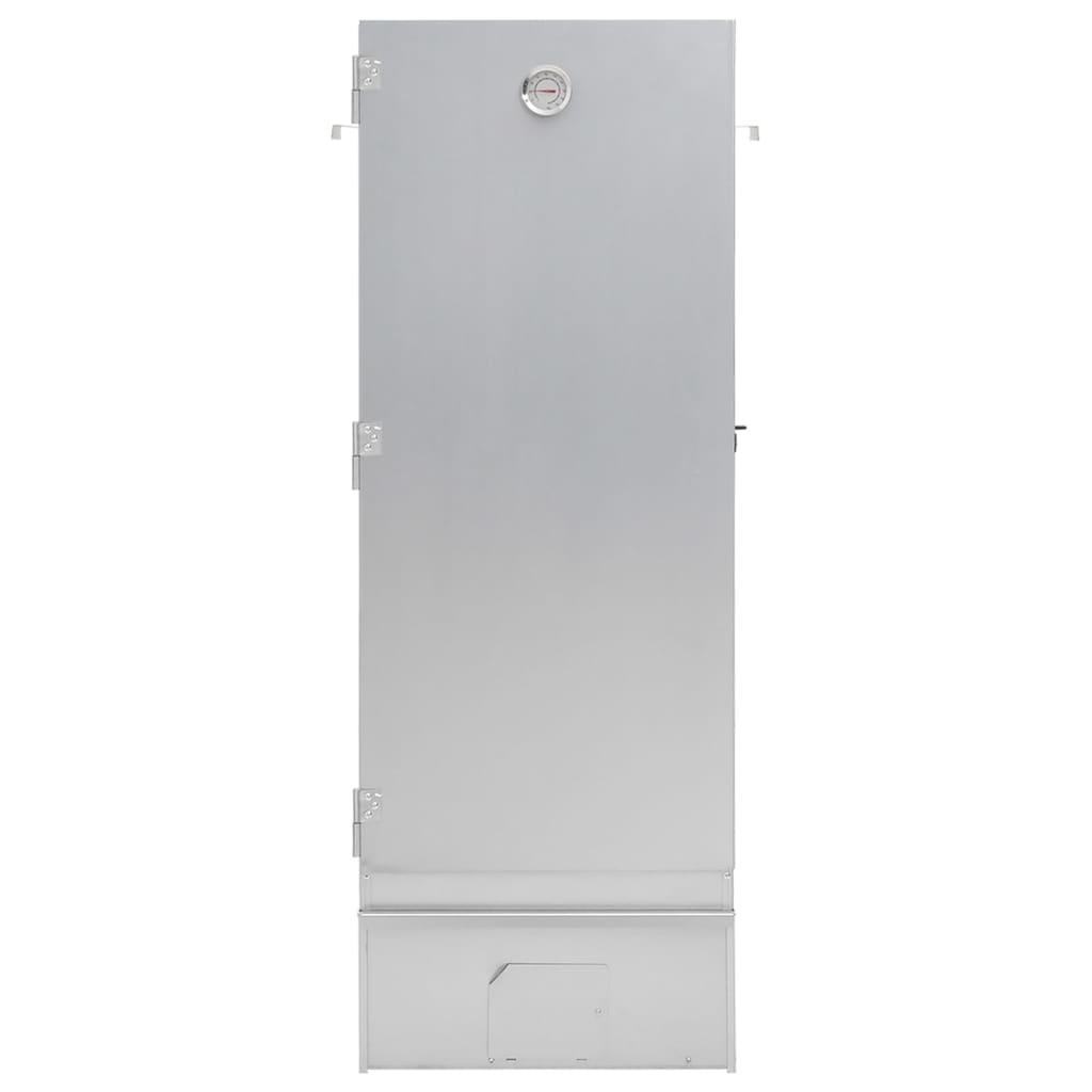 vidaXL BBQ Oven Smoker with Wood Chips 17.5"x11.4"x43.3" Galvanized Steel-4