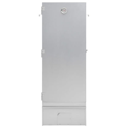 vidaXL BBQ Oven Smoker with Wood Chips 17.5"x11.4"x43.3" Galvanized Steel-4