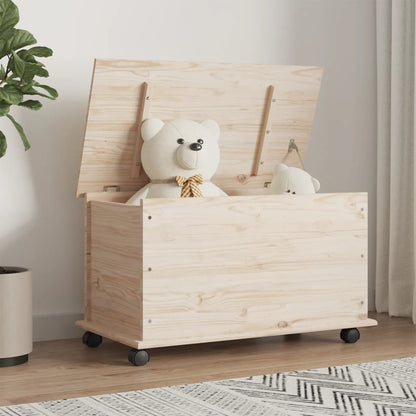 vidaXL Storage Chest Trunk Toy Box Chest for Entryway ALTA Solid Wood Pine-2