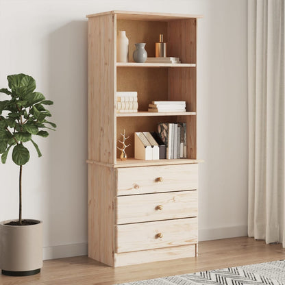 vidaXL Bookshelf Bookcase Shelving Unit for Living Room ALTA Solid Wood Pine-2