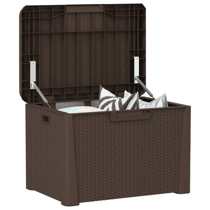 vidaXL Patio Storage Box Brown 33 gal PP-4