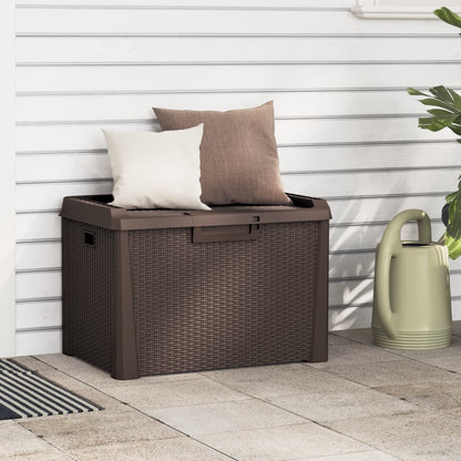 vidaXL Patio Storage Box Brown 33 gal PP-0