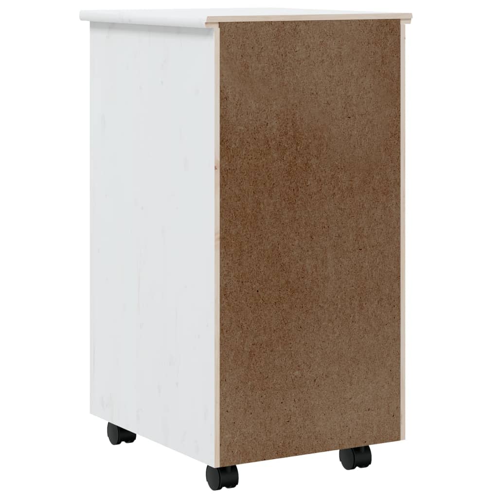 vidaXL Rolling Cabinet with Drawers Storage File Cabinet MOSS Solid Wood Pine-4