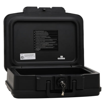 vidaXL Safe Box Waterproof Fireproof Safety Deposit Box with Key Lock Black-4