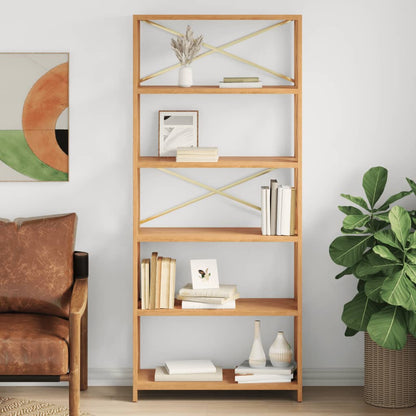 vidaXL Shelf Bathroom Storage Bookshelf Rack Shelving Unit Solid Wood Oak-5