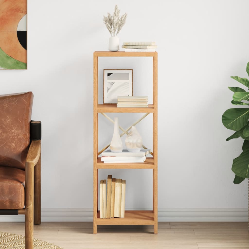 vidaXL Shelf Bathroom Storage Bookshelf Rack Shelving Unit Solid Wood Oak-10