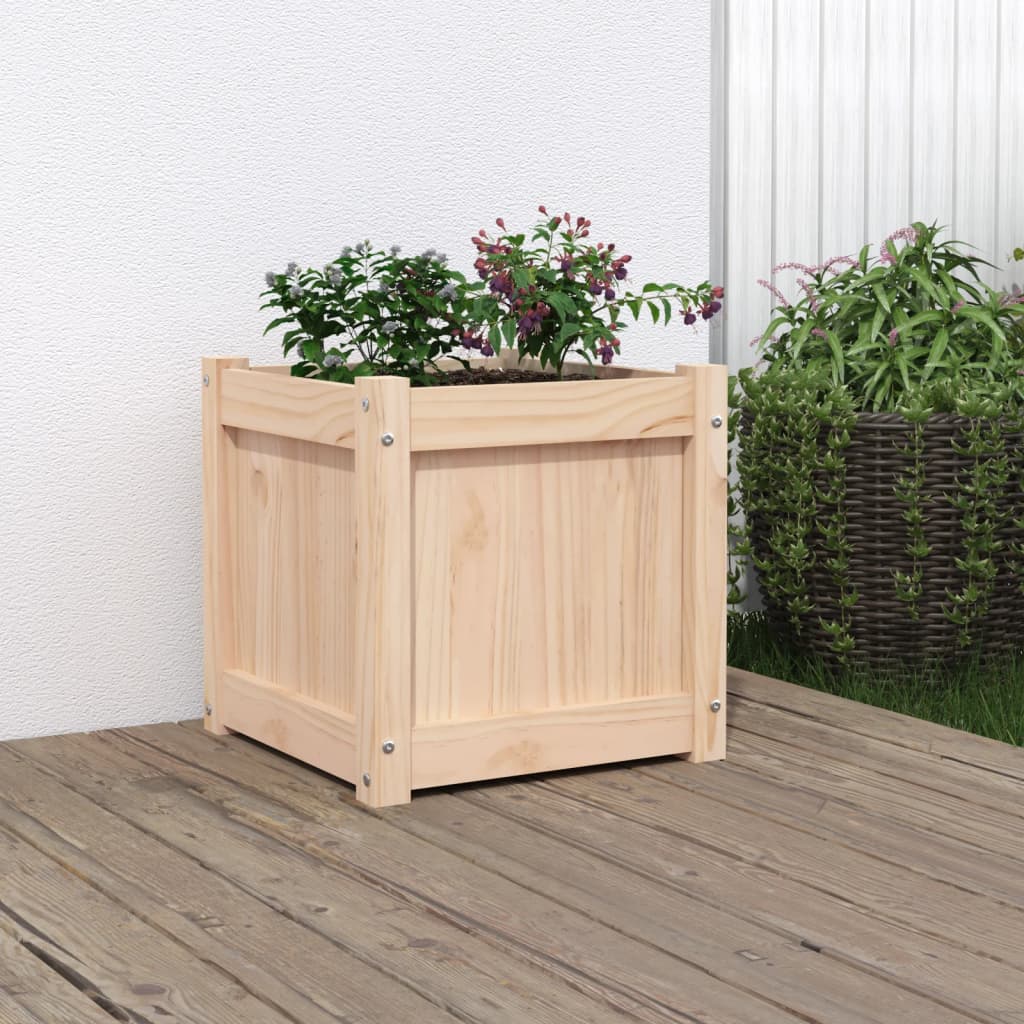 vidaXL Garden Planter Decorative Outdoor Plant Pot Flower Box Solid Wood Pine-3